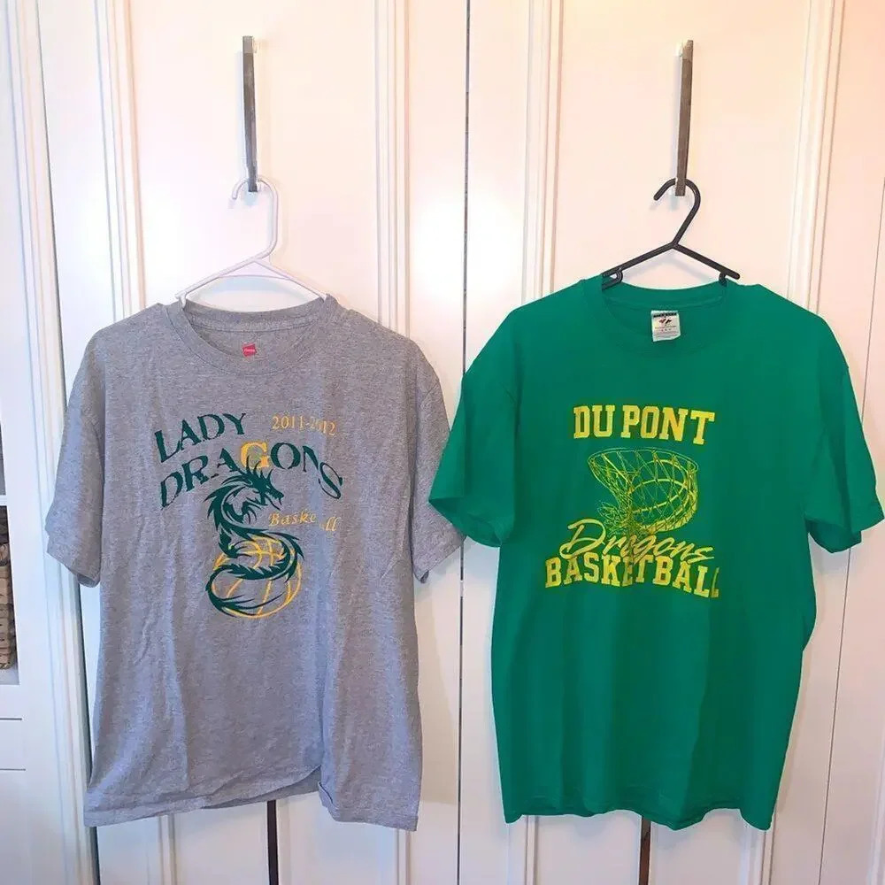 Set 2 Dupont Dragons T-shirts EUC